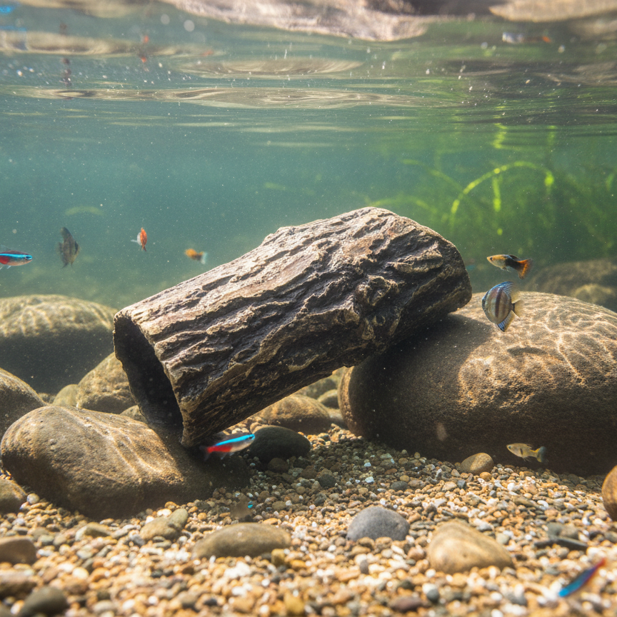 Трубка для розведення сомів Pleco Cave Natural Small