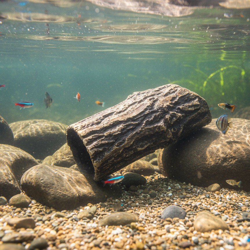 Трубка для розведення сомів Pleco Cave Natural Medium